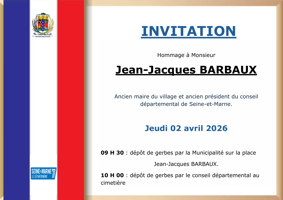 Hommage à M. Jean-Jacques BARBAUX